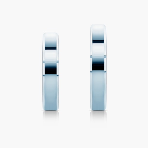 Obrączki ślubne: białe złoto, z fazą, 4 mm